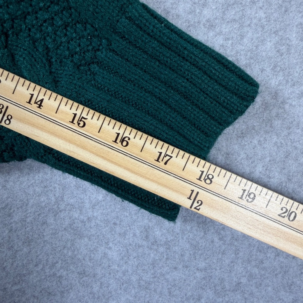 Torrid Sweater Womens 3 Green Cable Knit Pullover Crew Neck Textured Relaxed Fit - Picture 8 of 11